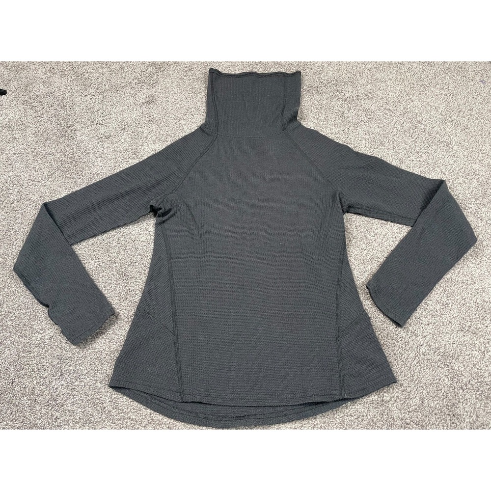 Kuhl Sweater Womens XS Turtleneck Waffle Knit Gray Cozy Gorp Core Casual Comfort